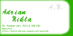 adrian mikla business card